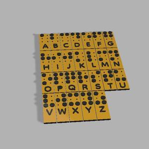 Braille alphabet buttons
