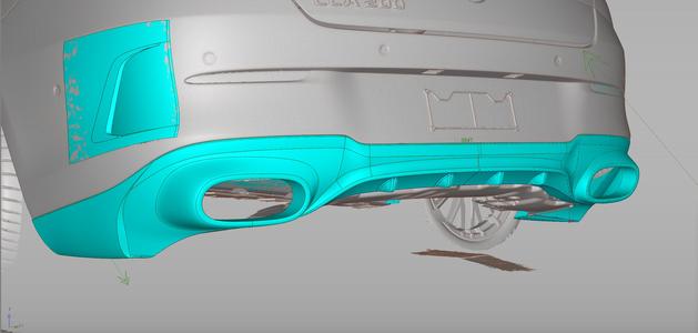 2020-Present Mercedes Benz CLA200 Rear Diffuser