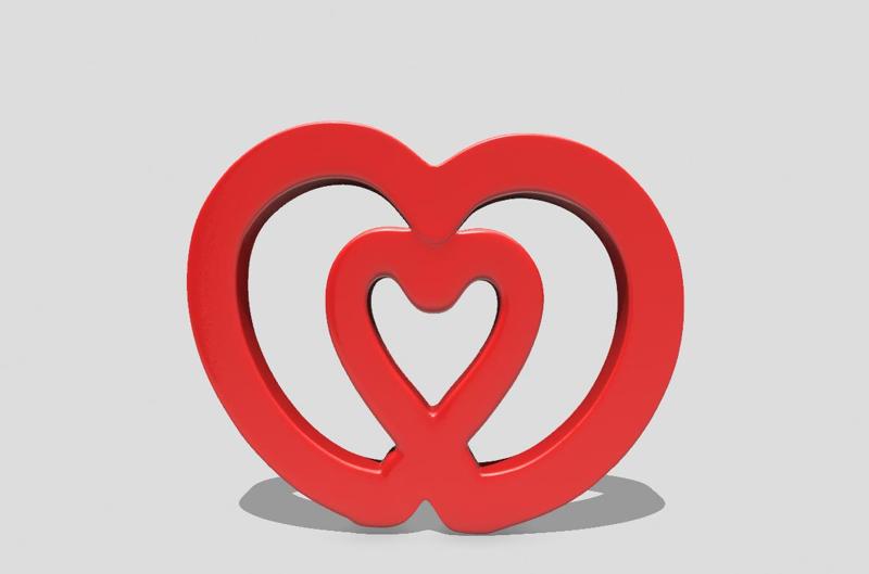 Intertwined Heart Shapes, heart in heart, Symbolizing Love and Connection