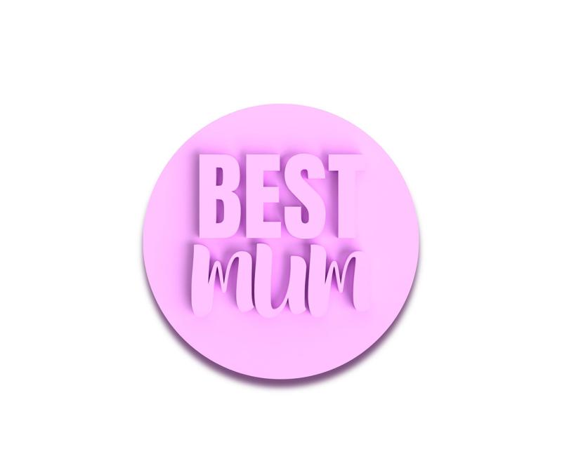 Best Mum Cookie Cutter and Fondant Stamp