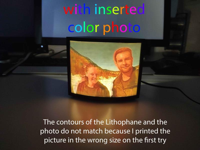 curved Color Lithophane Box