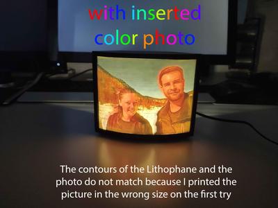 curved Color Lithophane Box