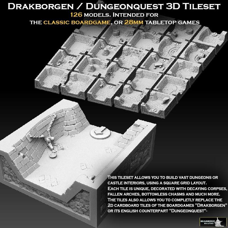 Drakborgen and Dungeonquest 3D Tile Set