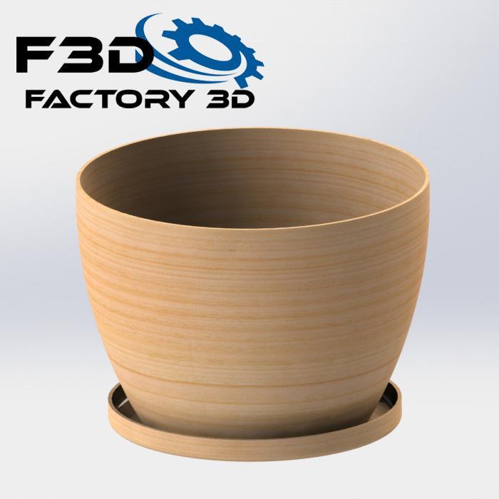 Planter F D100H70 + dish // Planter F