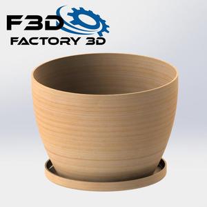 Planter F D100H70 + dish // Planter F