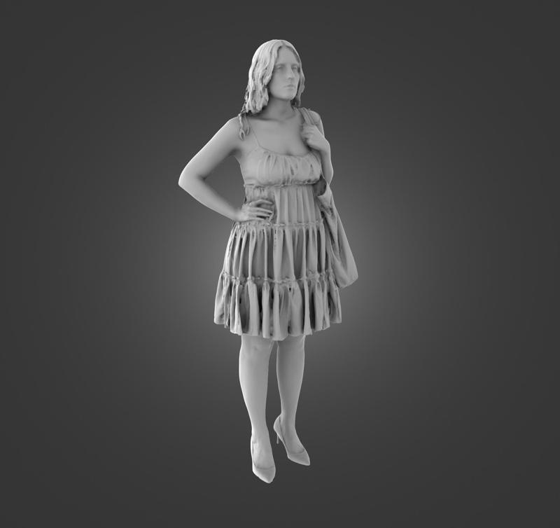 Female passenger in dress