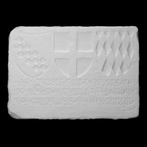 Inscription with coat-of-arms