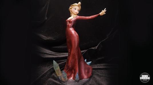 ELSA PURPLE DRESS FOR 3D PRINT