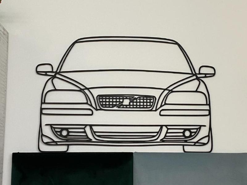Volvo V70R 2D Line-art wall decoration