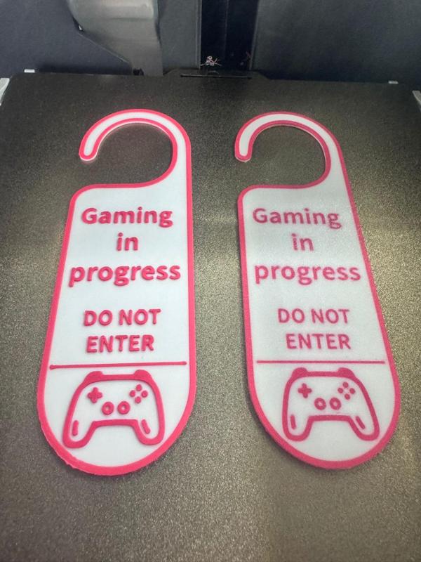 gaming door hanger