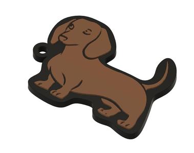 dachshund keychain