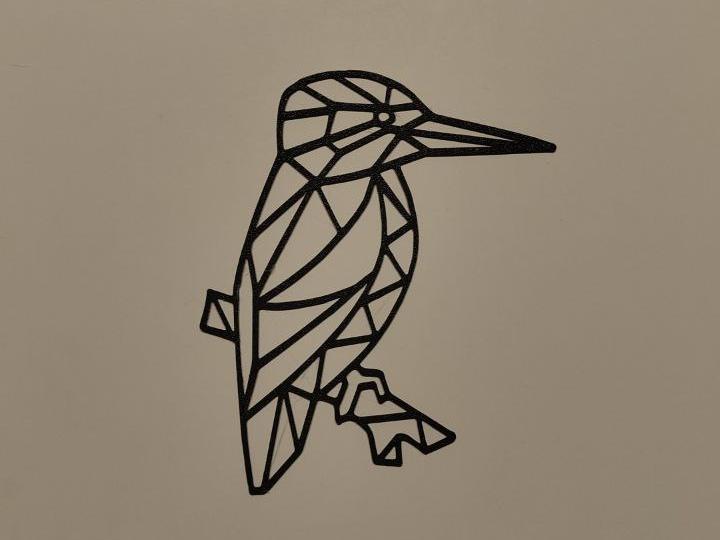 lowpoly bird wall art