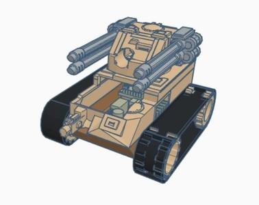 mini RC tank body for Arduino, N20, lego tracks