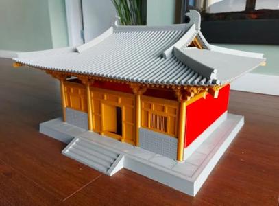 Nanchansi Grand Hall Model 2.0 Chinese style mortise and tenon structure ancient architecture Chinese style mortise nanchansi