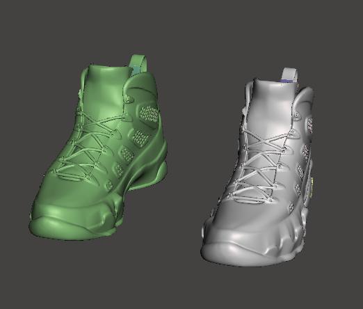 NIKE AIR JORDAN 9 SNEAKERS LEFT AND RIGHT .OBJ .STL