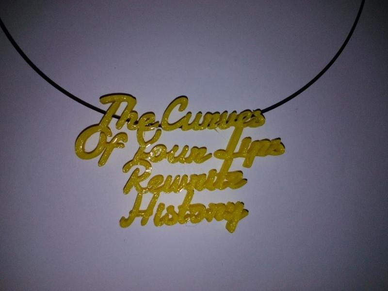 Wordy Jewellery - "The Curves of your Lips"