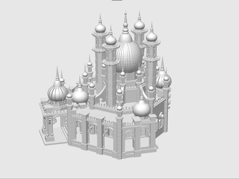 Mosque-style church castle