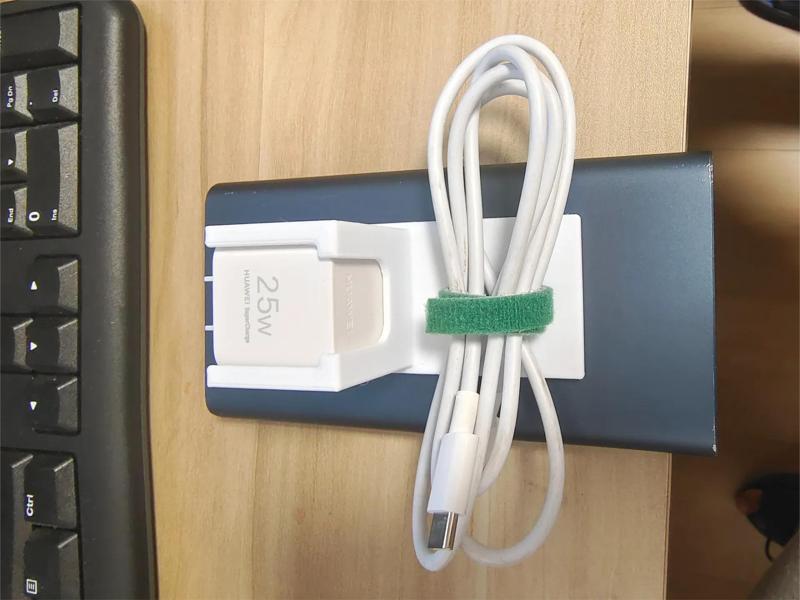 Xiaomi power bank side charger and cable storage