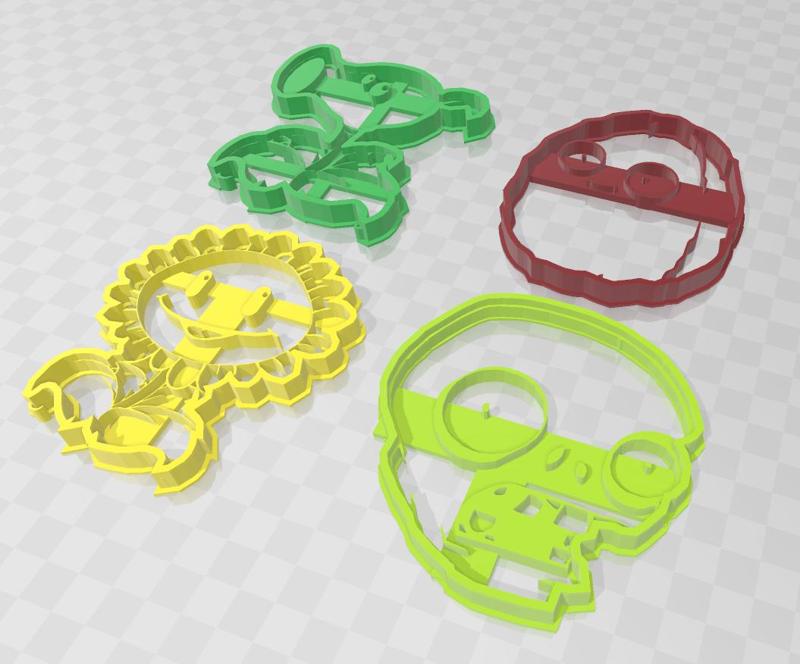 Plants versus zombies cookie cutter bundle pack x4 !