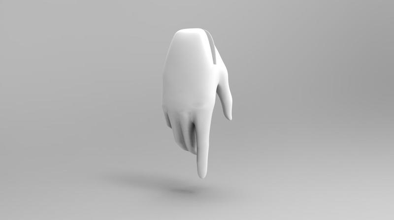 3D Model of slim woman hands for 3D print