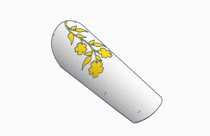 3d nails with flowers