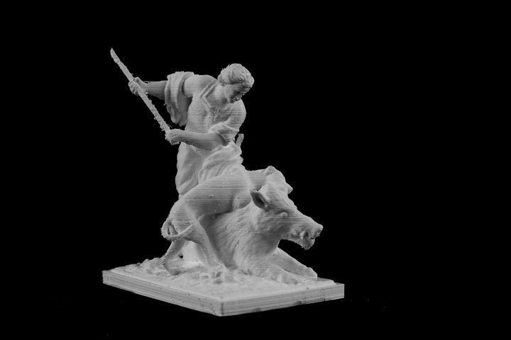 Meleager kills a boar at the Louvre museum, Paris