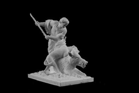 Meleager kills a boar at the Louvre museum, Paris