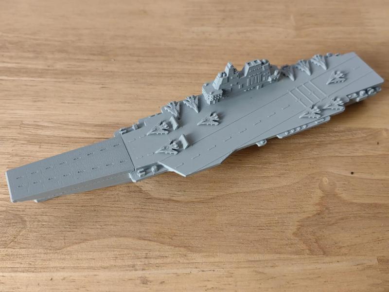 Chinese aircraft carrier Shandong—167mm long, 27g material used