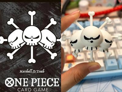 ONE PIECE Blackbeard Pirates Flag 3D Badge/Fridge Magnet