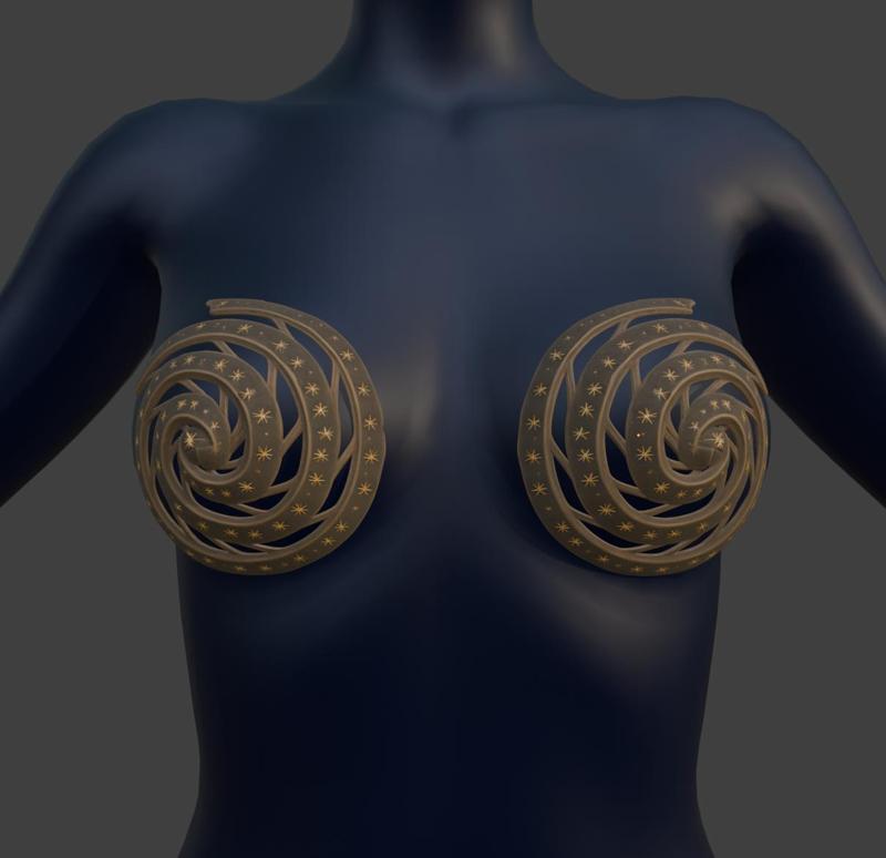 Celestial Spiral Bra Cups (Cups Only)