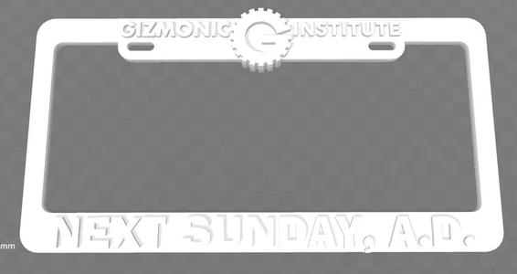 Gizmonic Institute - Next Sunday, A.D. License Plate Frame, MST3K