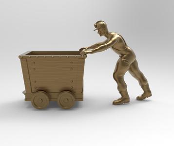 Minero con carro minero (Miner)