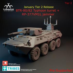 TurnBase Miniatures: Wargames- BTR 80/82 Typhoon turret + Jammer
