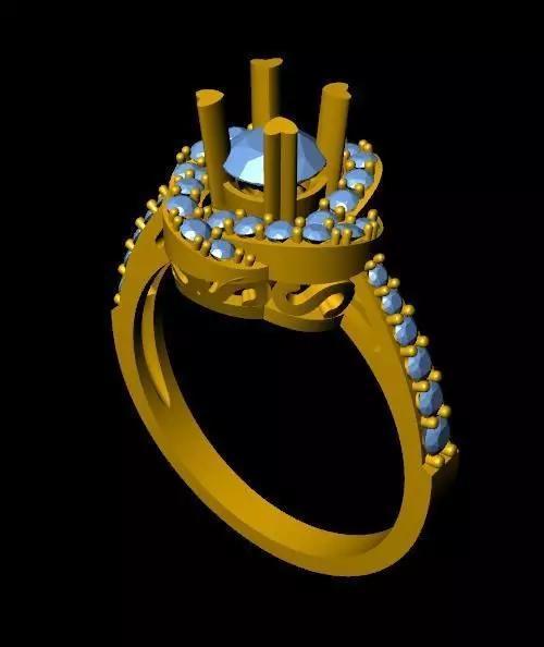 DiamondRing gold ring with stones