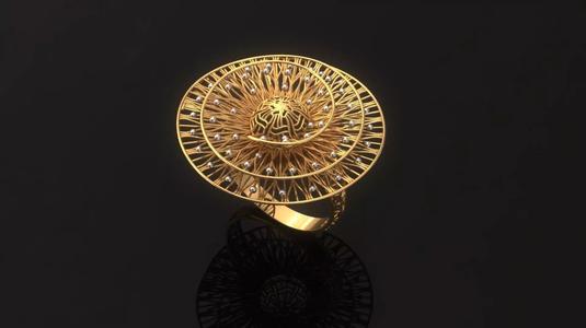 Electro-fusion fashion Gold Ring