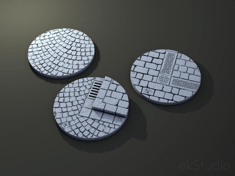 RUINED CITY COBBLESTONE 50 MM BASES