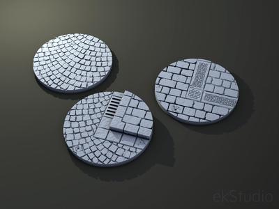 RUINED CITY COBBLESTONE 50 MM BASES