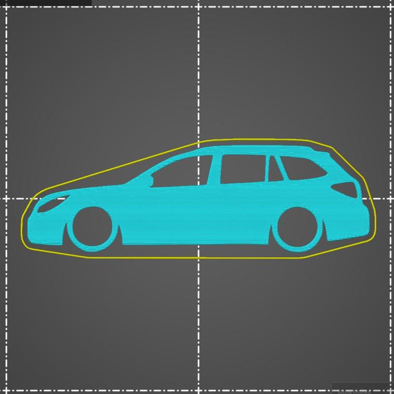 Subaru Outback BM 2010-2014 4th gen wagon key silhouette