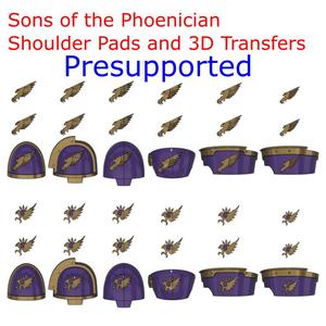 Sons of the Phoenician Shoulder Pads and 3D Transfers