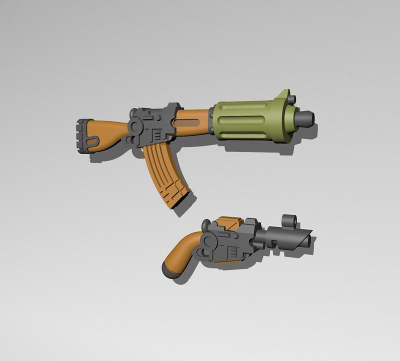 Space Russian - Mosin Pistol, Burstgun