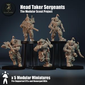 Modular Scout Head Taker Sergeants - Presupported