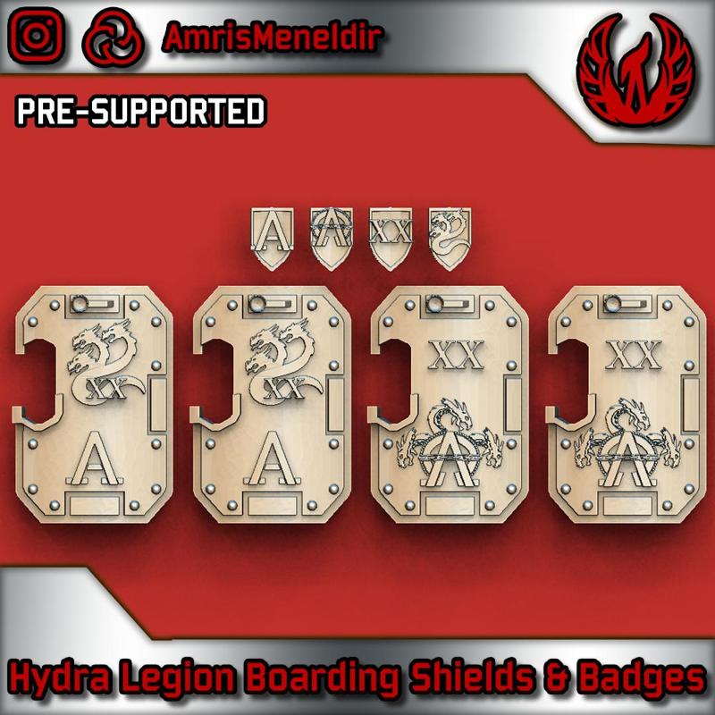 Hydra Legion Boarding Shields & Badges