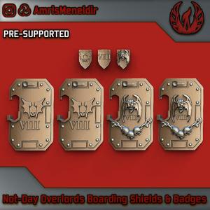 Not-Day Overlords Boarding Shields and Badges