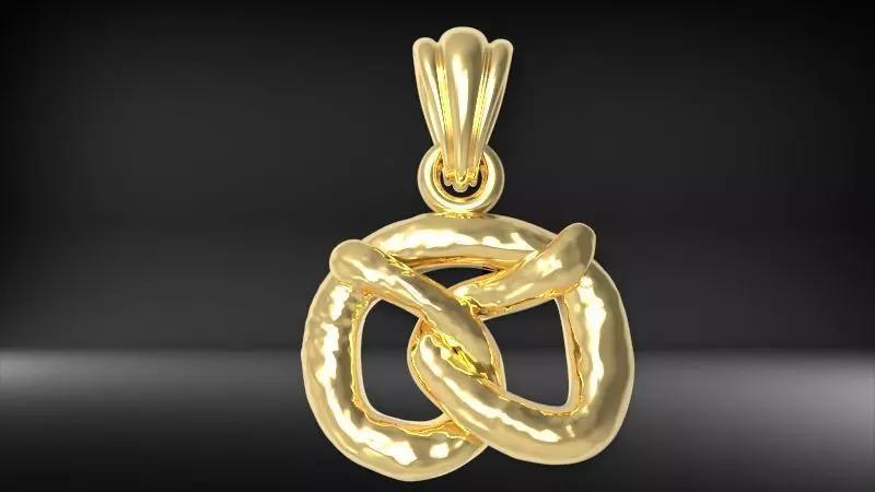Pretzel Pendant