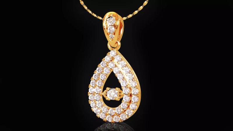 Water Drop Diamond Pendants