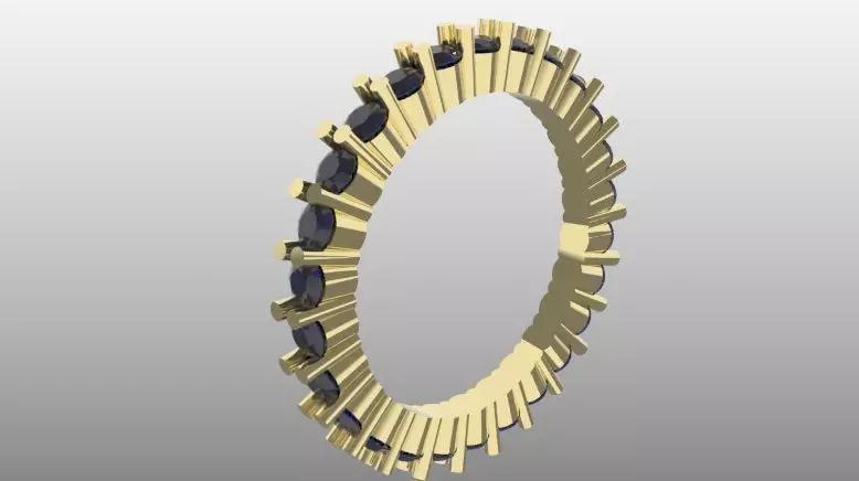 INFINITY RING SIZE 4 US - 2MM STONE - PRINTING MODEL