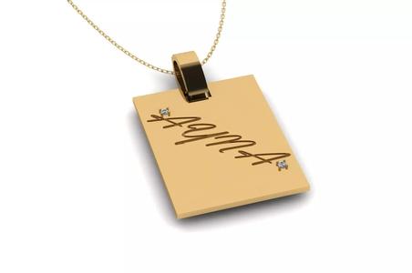 Gold name pendant 053