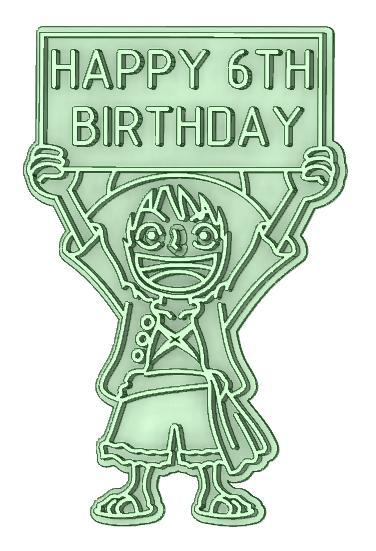 Luffy whole customizable poster one piece face cookie cutter