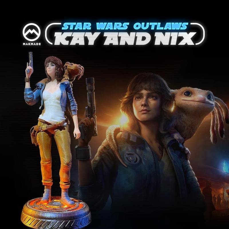 Star Wars Outlaws Kay & Nix Premium Statue