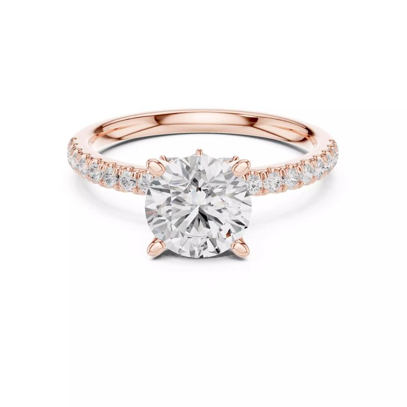 Round Diamond With Hidden Marquise Wedding Ring 3DM STL Video